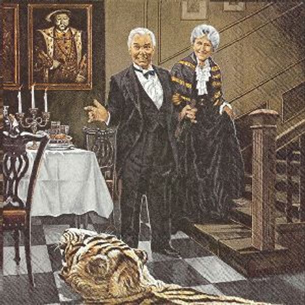 Serviett  Grevinnen og Hovmesteren The 90th Birthday Kaffe