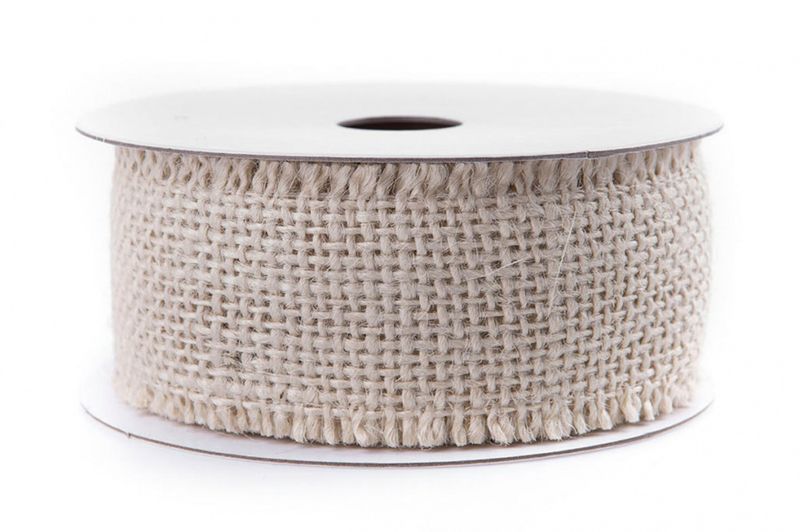 Jute bånd Creme 40 mm