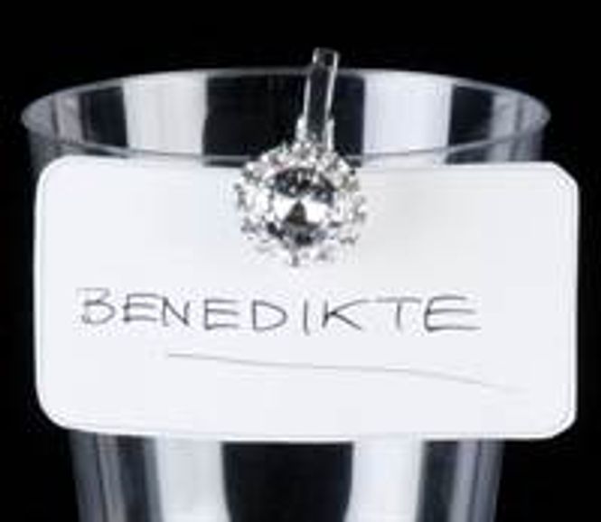 Hovedbilde Bordkort klype med rund bling ...