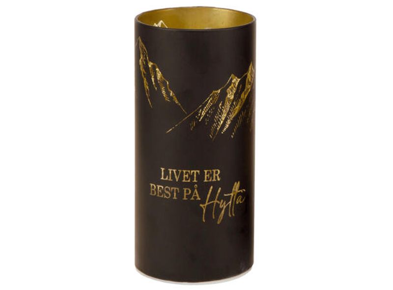 Lyslykt led Livet på hytta 7x15 cm 3xAAA batteri/timer