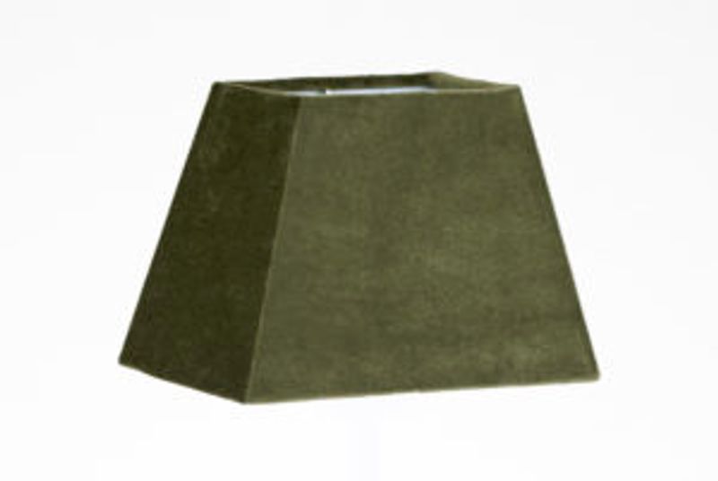 Lampeskjerm Savoy rektangel Oliven 20x12 cm