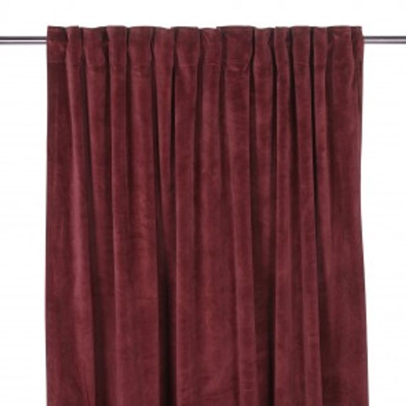 Fløyelsgardin Velvet Vinrød 2x140x240