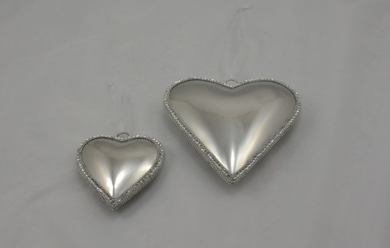 Hjerte med blingkant 10cm