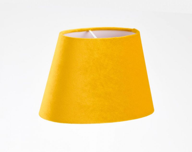 Lampeskjerm Savoy Oval Sennepsgul 20 cm