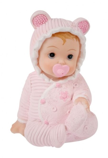 Hovedbilde Baby sittende lys rosa 7 cm 