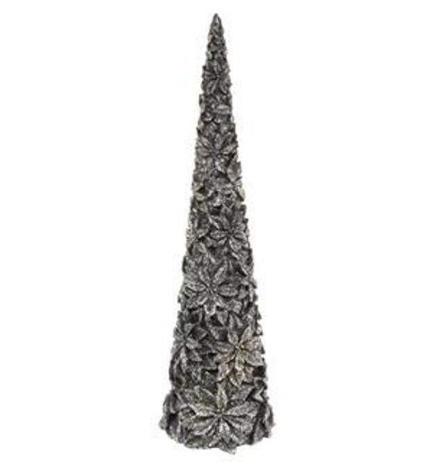Hovedbilde Juletre sort/blomster 35,5 cm