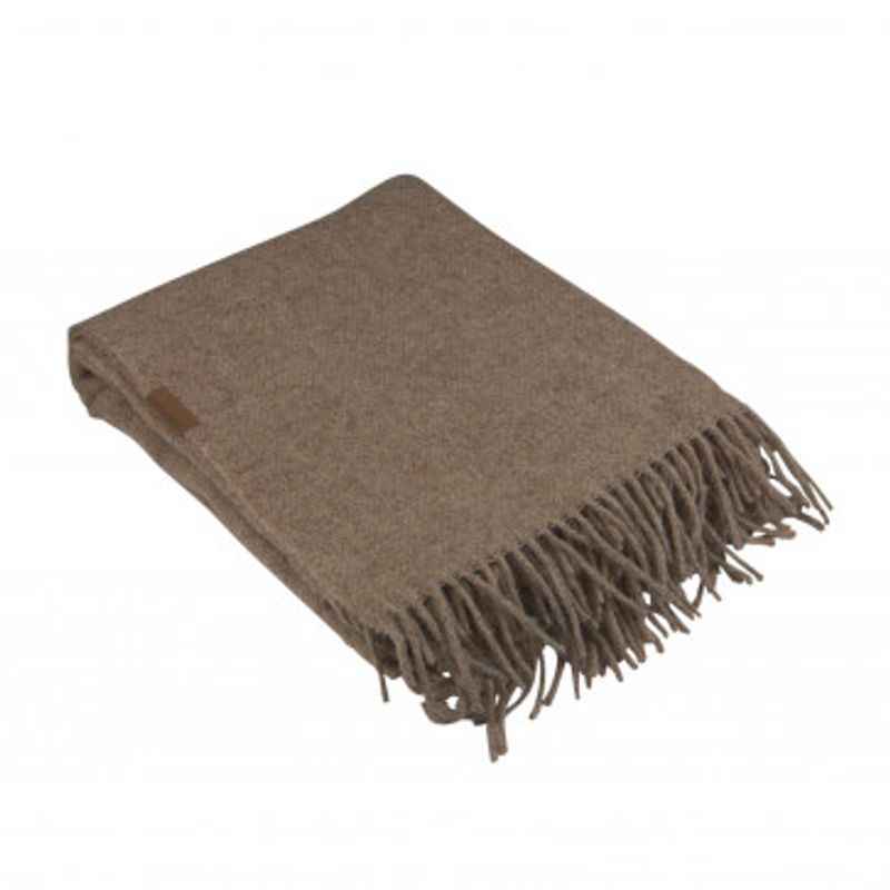 Ullpledd Manne Brun 130x170 cm