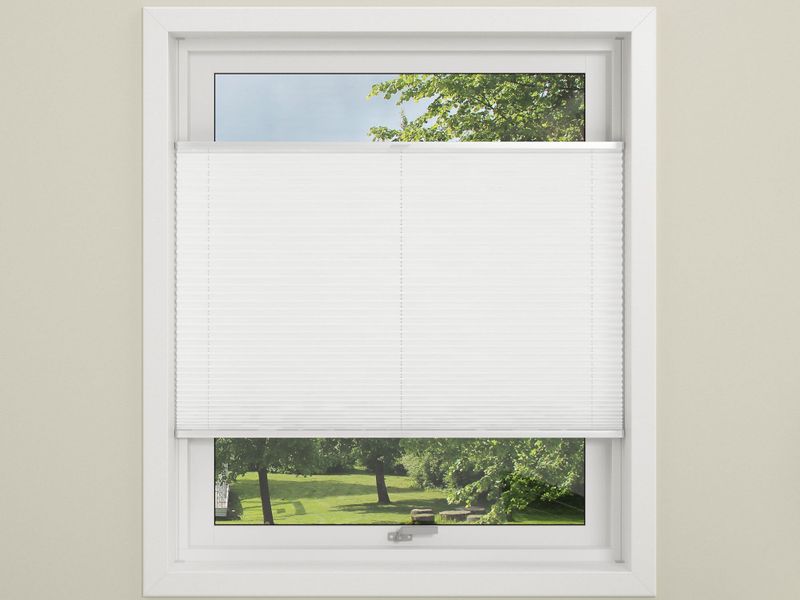 Plissegardin Hvit Flex med grep 60x130
