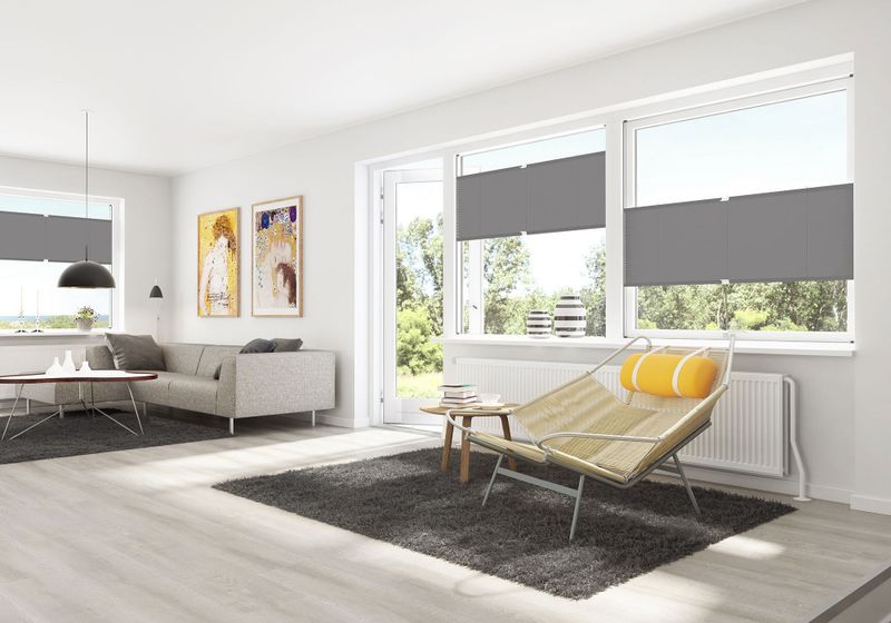Plissegardin Hvit Flex med grep 90x130