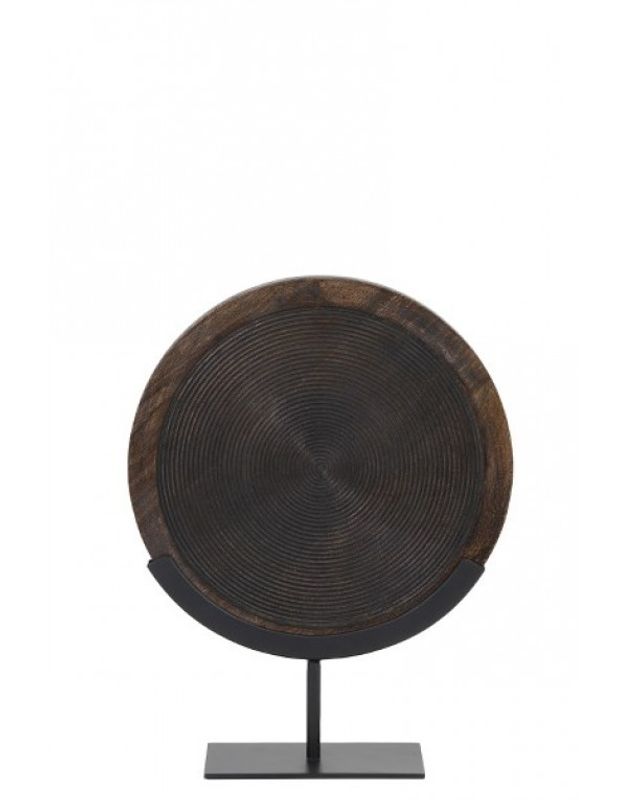 Ornament on base Wood brown 35x12x47