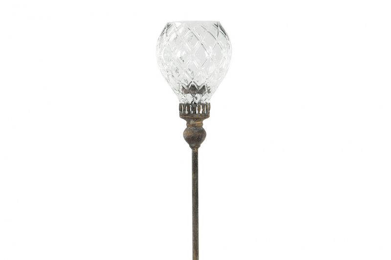 Lyslykt messing/glass stick