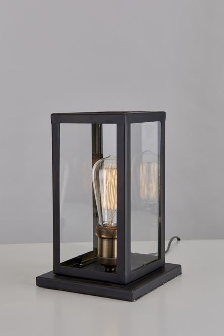 Hovedbilde Bordlampe Dovre sort/glass ...