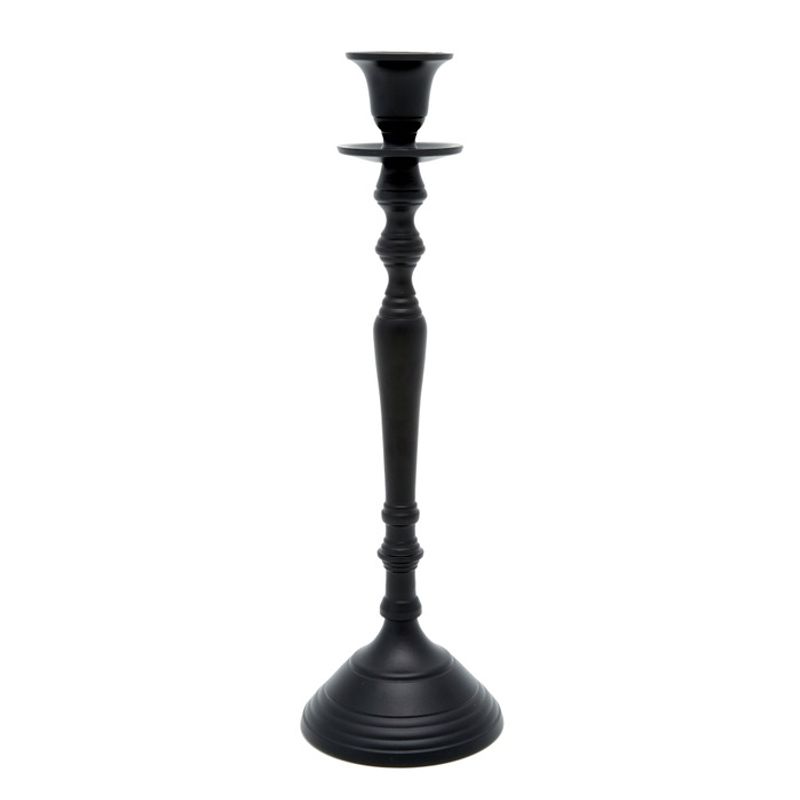 Lysestake sort aluminium 4,5x10x33 cm