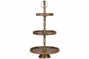 Hovedbilde Etasjefat Tre/ messing H 48 ...