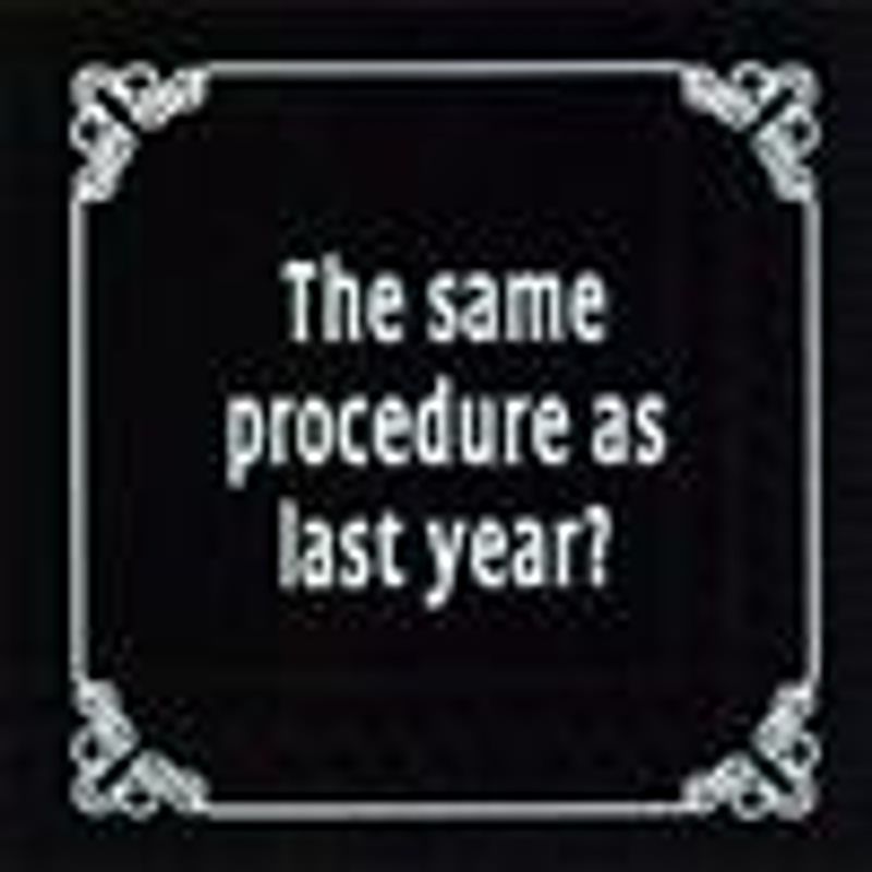 Serviett Hovmesteren The same procedure as last yer