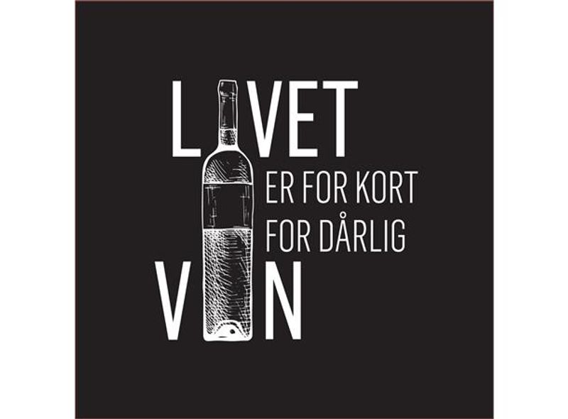  Serviett lunsj 20 stk Livet kort for vin 33x33 cm