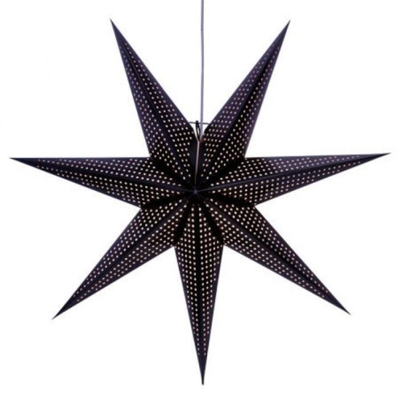 Adventstjerne Huss 100 cm sort