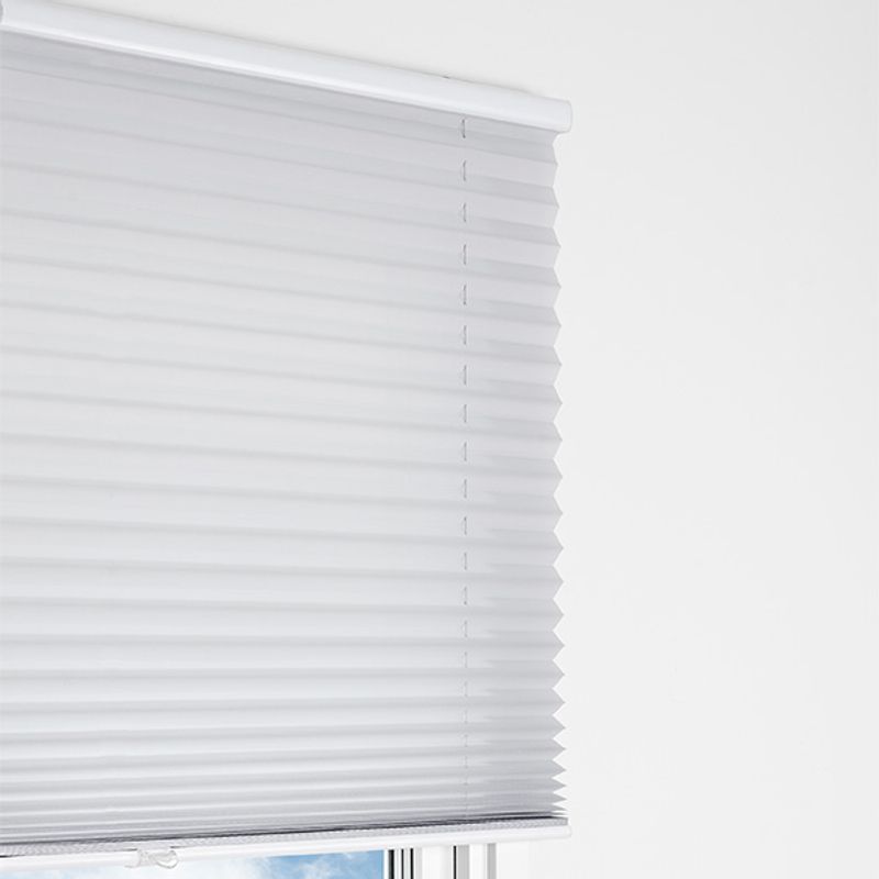 Rullgardin/Plissegardin hvit 80x160 cm Lysdempende
