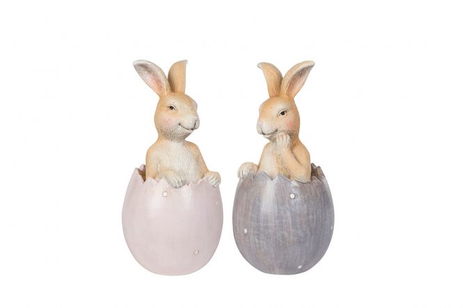 Hovedbilde Kanin i egg Rosa 10 cm