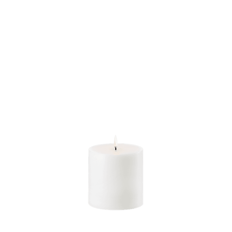 Led pillar candle Uyuni Hvit 10,1 x 10 cm