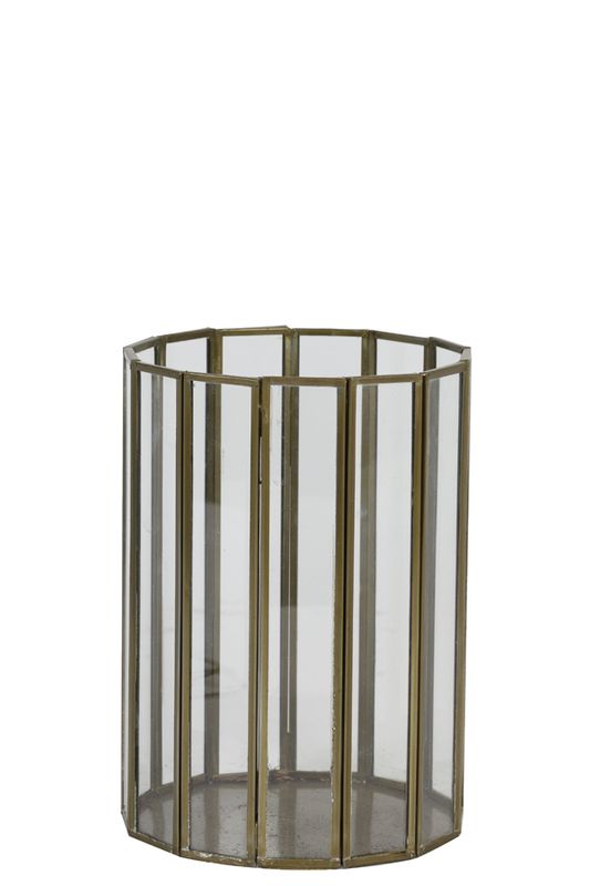 Telysholder Uldun Metall/glass Ø 14x20 cm