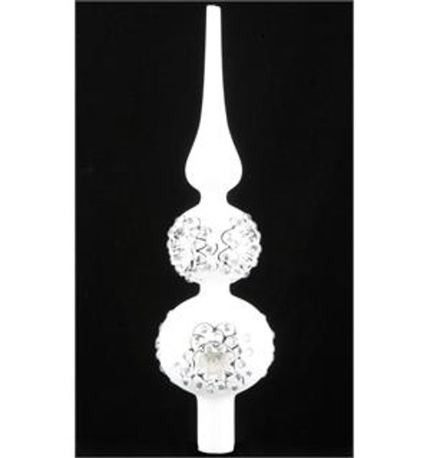 Hovedbilde Juletrespyd hvit / sølv 30 cm