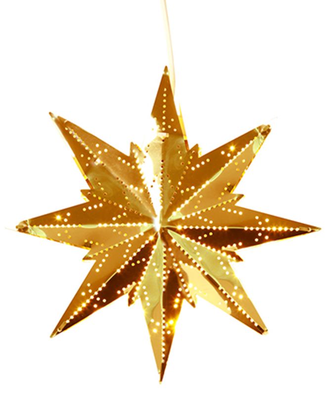 Adventstjerne mini metall messing 25 cm