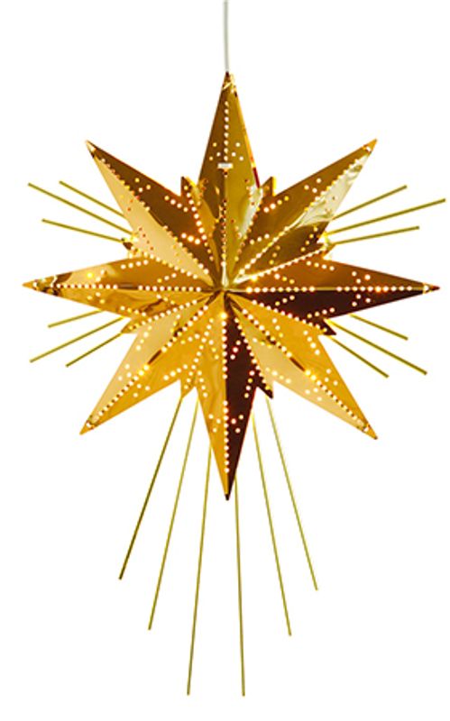 Adventstjerne Luxe messing/metall 24x36cm 
