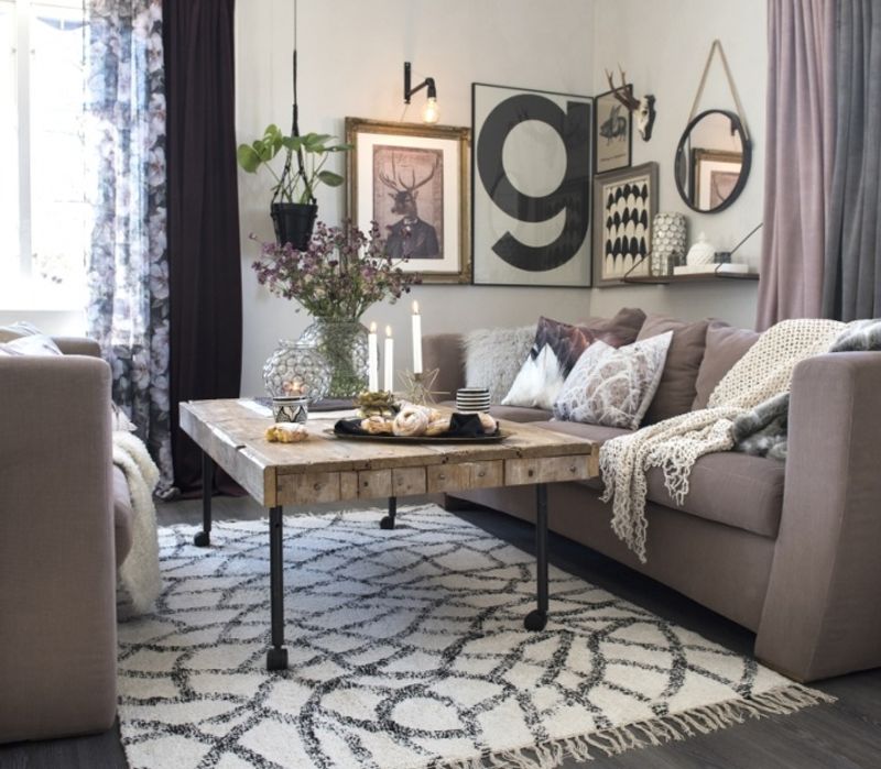 Fløyelsgardin Velvet Plum 2pak