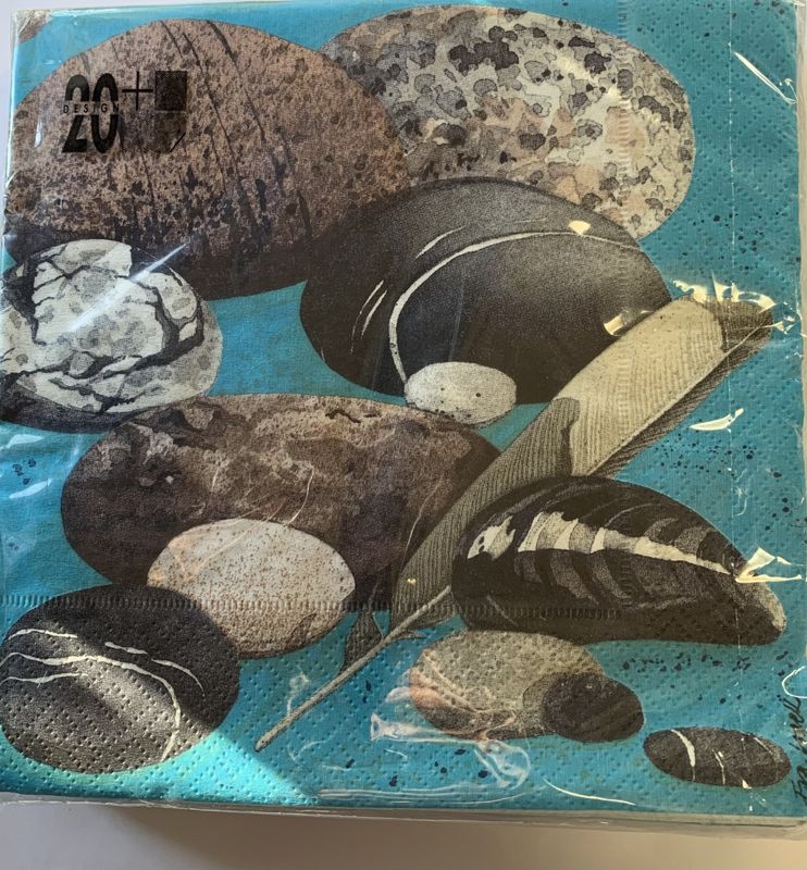 Serviett Havet/stein 20 pk