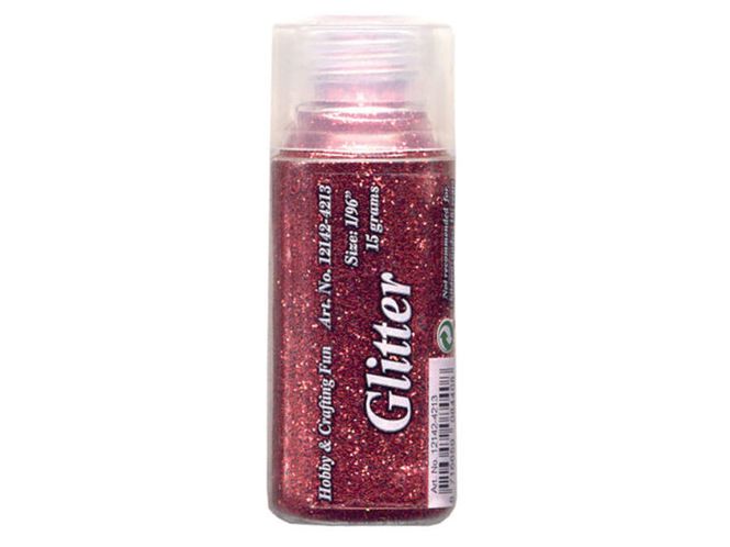 Hovedbilde Glitter 15 gram  Rød
