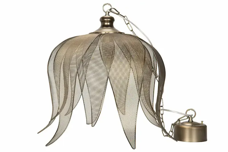 Taklampe Grace ant messing E 27 H 47 x  D  50 cm