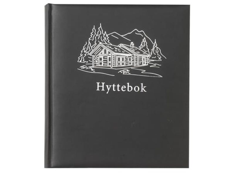 Hyttebok fjell sort 21x24 cm, 96 ark, 100 gram