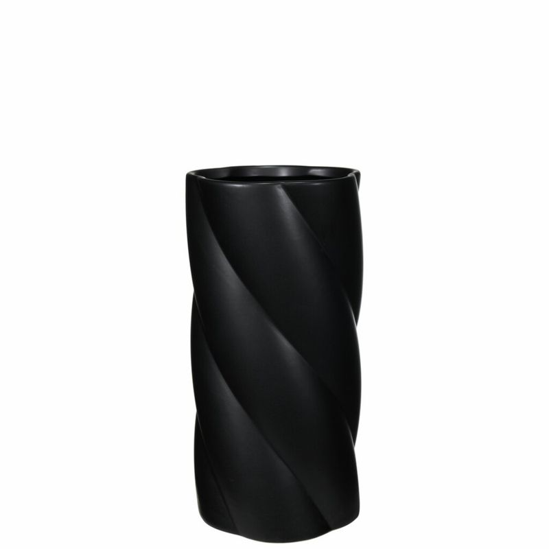 Vase matt sort twisted 15x30 cm