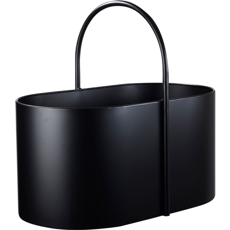 Vedbøtte Svart 50x30x46cm Metall