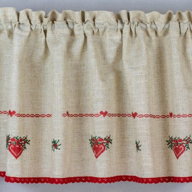 Hovedbilde Gardinkappe Juleherte 45 cm
