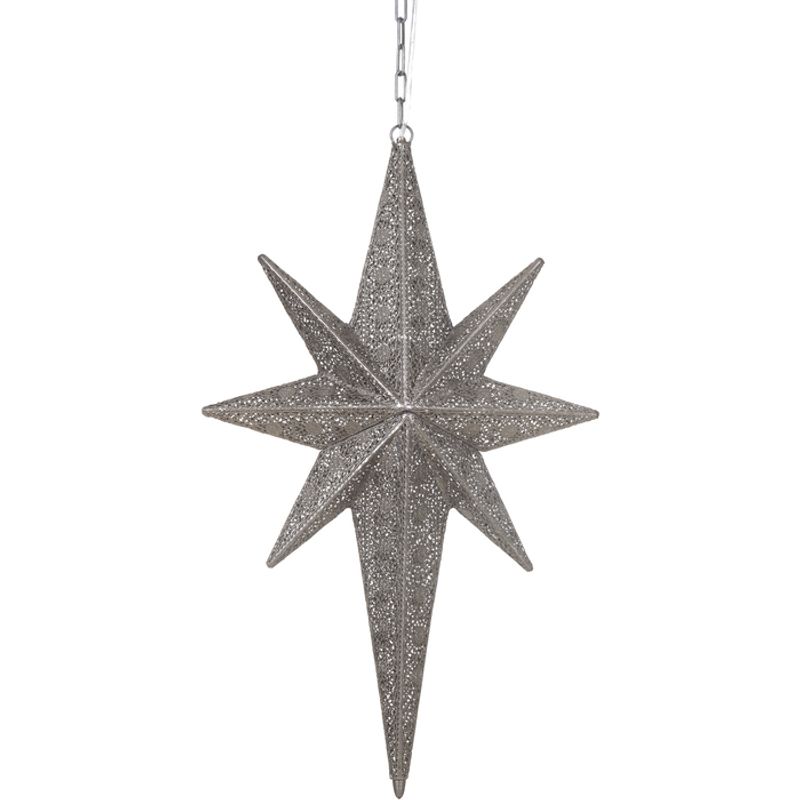 Adventstjerne Antikk Nikkel Metall 66,5x40x12 1xE27 40w 2,5m