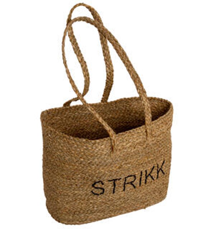 Kurv flettet Strikk 32x32x30cm