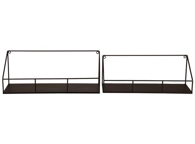 Hovedbilde Hylle metall sort 45x12x17cm