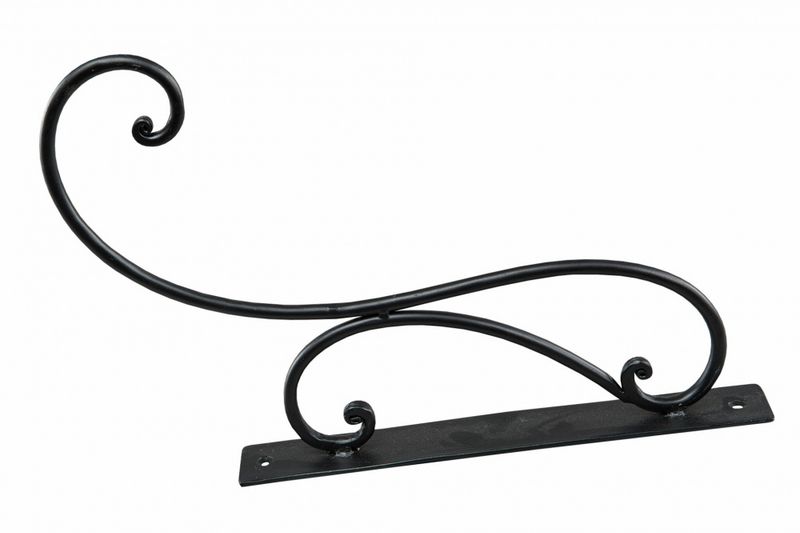 Krok til lykt/vegg Sort 35x2x27 cm