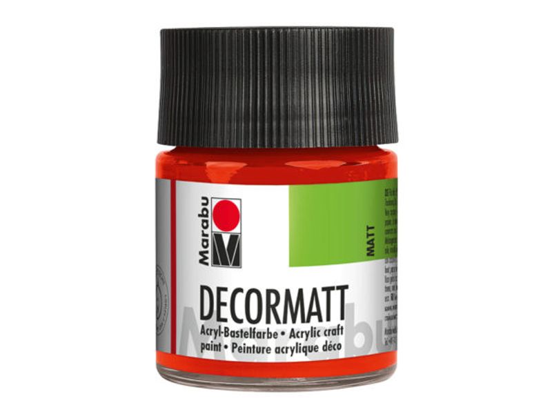 Marabu Decormatt 50ml  030 Lys vermillionrød