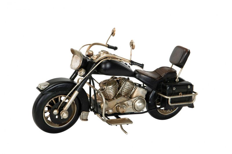 Motorsykkel sort metall28x11x14 cm