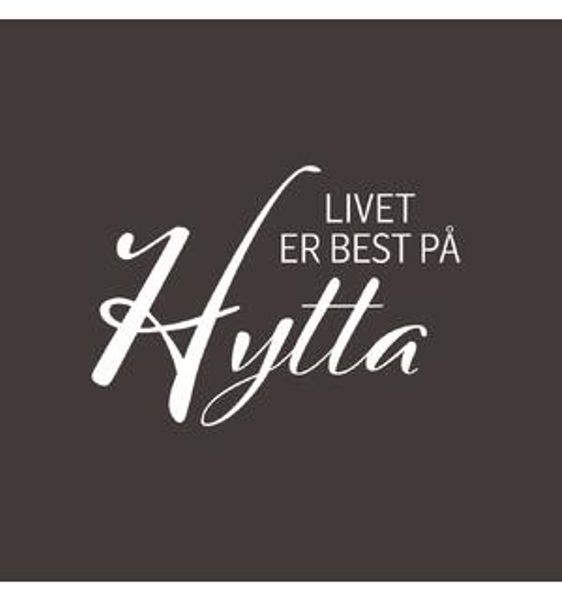 Serviett Livet hytta brunsvart
