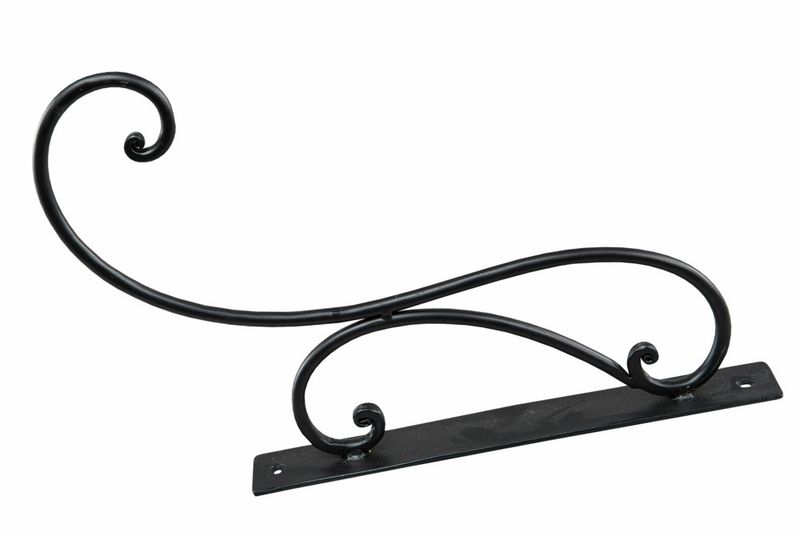 Krok til lykt sort metall 35x2x25 cm