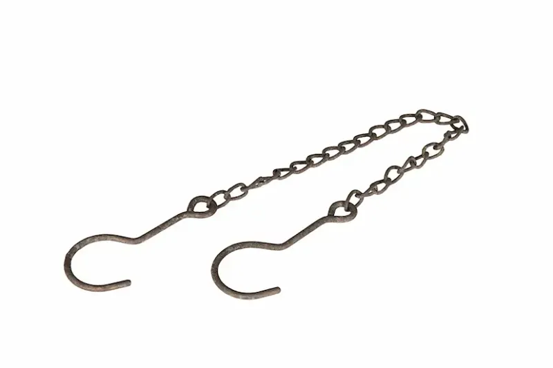 Kjede med 2 kroker 50 cm metall