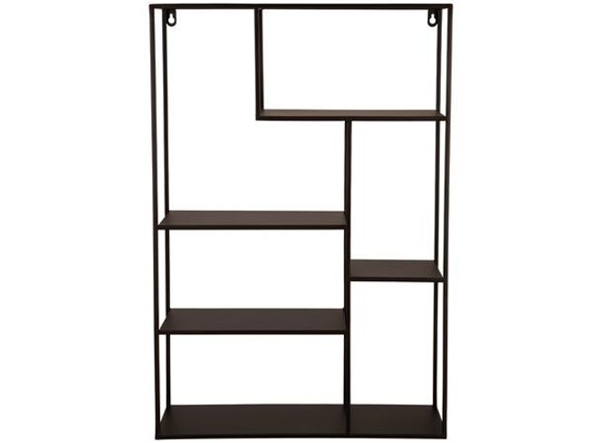Hovedbilde Hylle sort metall 45x70x12 cm