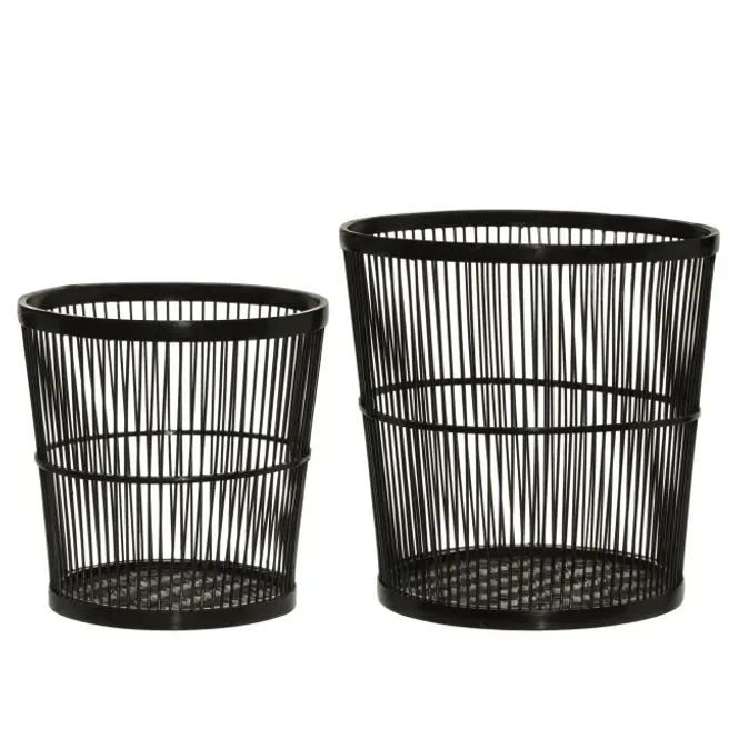 Hovedbilde Kurv Sort Bamboo Liten Ø26 x ...
