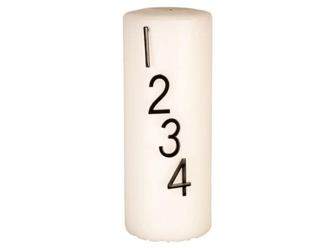Hovedbilde Advent-tall sort 1-2-3-4 pigg