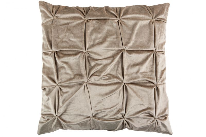 Putetrekk Viscose/Velvet Cotton back Beige 60x60 cm