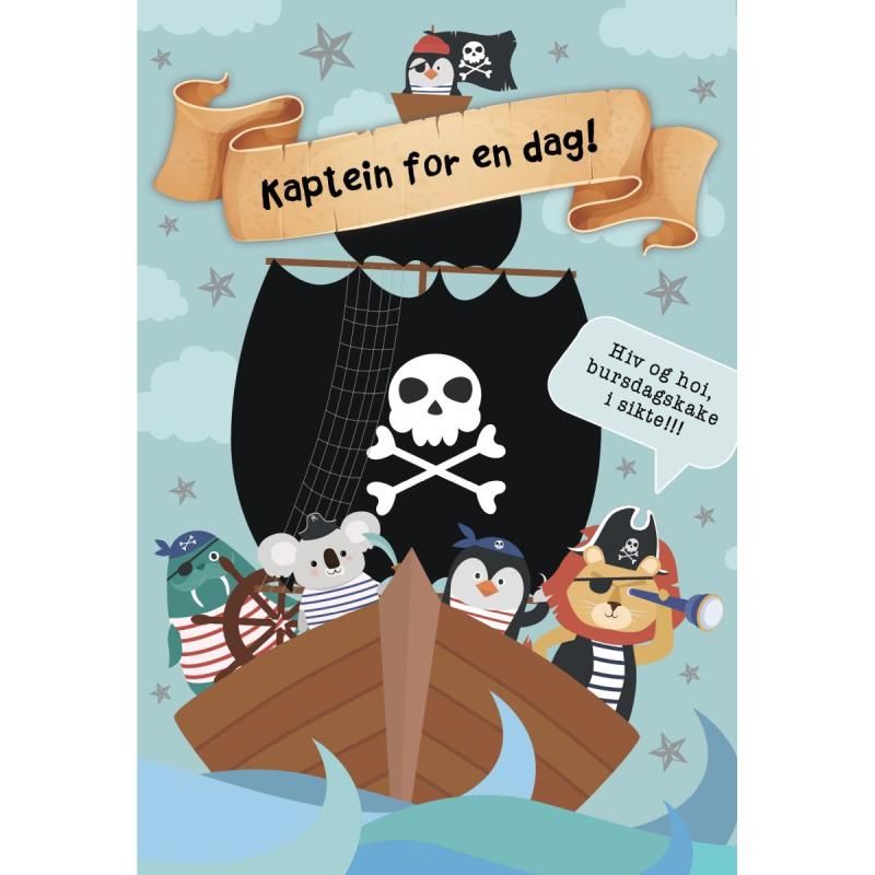 Kort Gratulerer Kaptein for en dag dobbel